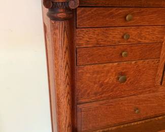 Early 20th Century American Cabinet Company Oak Dental Cabinet