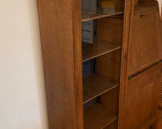 Antique Side-by-Side Secretary Desk / Display Cabinet