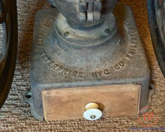 1800's Antique Enterprise Cast Iron Coffee Grinder