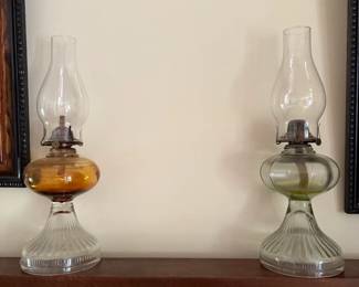 Antique Oil Lamps - LOT
