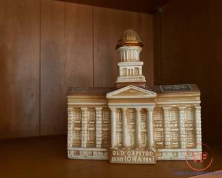 Ezra Brooks Old Capitol Iowa Whiskey Decanter