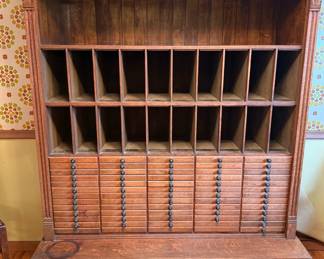 Antique Retail Store / Post Office Cabinet