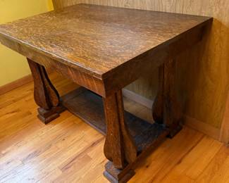 Antique Arts and Craft Tiger Oak Desk