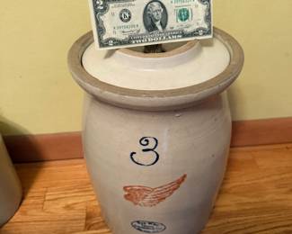 Antique RED WING #3 Butter Churn Crock
