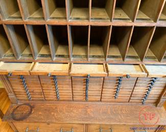 Antique Retail Store / Post Office Cabinet