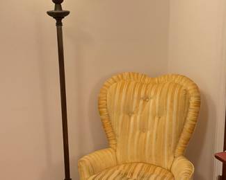 Velvet yellow chair-23x35
Lamp-61"