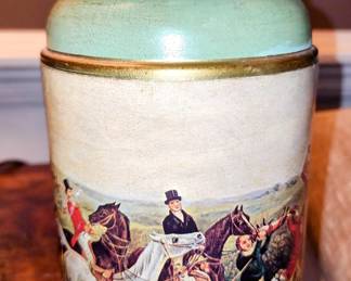 Vintage Hunt Scene Vase