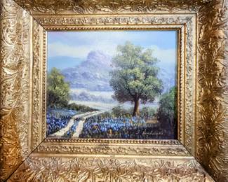 Oil Painting in Gold Frame