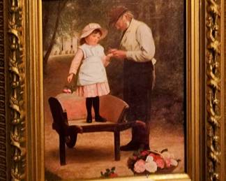 Oil Painting in Gold Frame