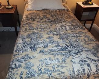 1 of 2 Upholstered Twin Beds