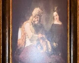 Oil Painting of Jacob Blessing Grandsons
