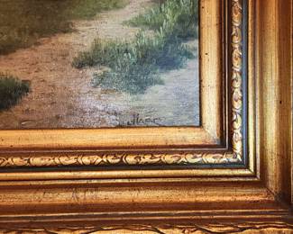 Artist Signature of Cows' Painting