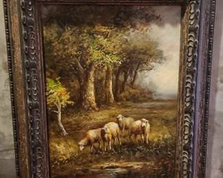 Oil Painting of Sheep