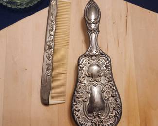 Silverplate Brush and Comb