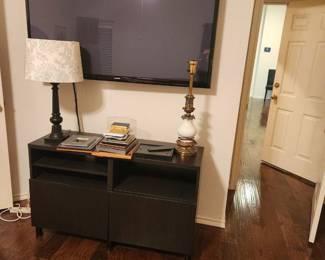 Samsung TV and IKEA cabinet