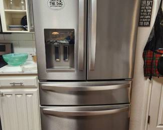Whirlpool French Door Stainless Refrigerator, like new