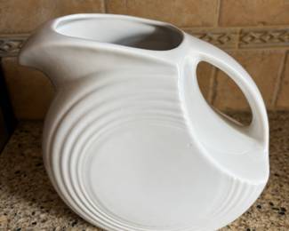 Fiesta Ware White Disk Pitcher