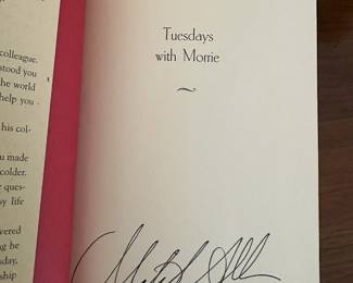 Signed Copy of Tuesdays with Morrie Book by Mitch Albom
