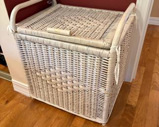 White Wicker Hamper