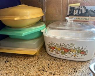 Vintage Tupperware, Corning Ware Lechalote La Marjolaine Le Romarin Lidded Casserole Dish 