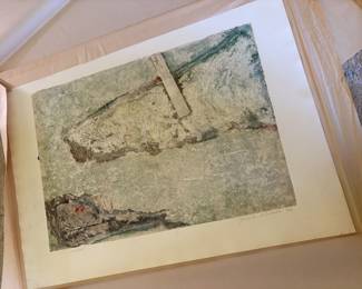 1982 Mixed Media Print "Untitled" by Yoshiko Shimada 