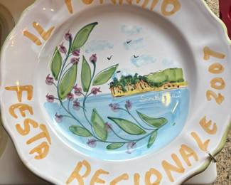 Italian Vietri Il Fornaio Festa Regionale Hand Painted Plate