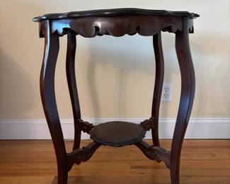 Louis XV Provincial Style Carved Round Side Table
