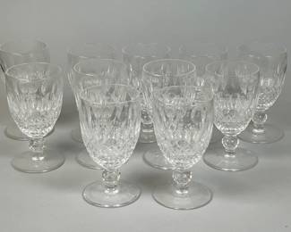 Set Of Waterford Colleen Short Stem Crystal Claret Wine Glasses (11)