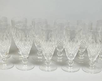 Set Of Waterford Colleen Short Stem Crystal Fluted Champagne Glasses (11)