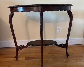 Louis XV Provincial Style Carved Oval Side Table