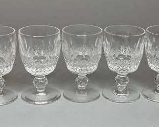 Set Of Waterford Colleen Short Stem Crystal Port Wine Glasses (5)