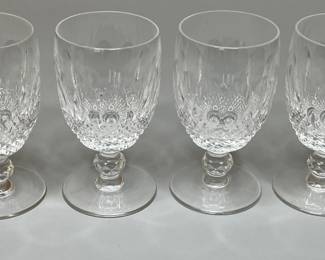 Set Of Waterford Colleen Short Stem Crystal Water Glasses (4)