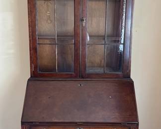 Georgian Style Fall Front Desk And Bookcase
