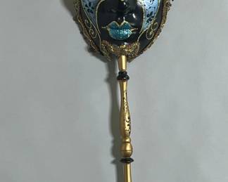 Hand Held Venetian Mask, Hand Painted In Italy