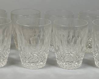 Set Of Waterford Colleen 5 Oz Flat Crystal Tumblers (8)