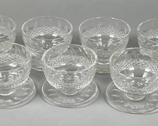 Set Of Waterford Colleen Short Stem Crystal Footed Dessert Glasses (7)