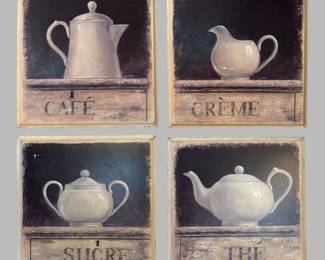 Four Arnie Fix Design Provence Wood Wall Prints