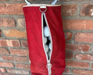 Red Golf Ball Shag Bag Included With Golf Balls