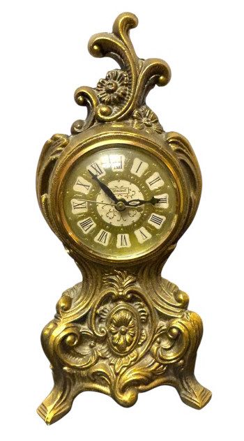 United Brass Table Top Clock