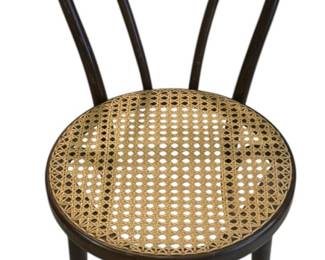 Vintage Wood Bistro Chair wCane Seat