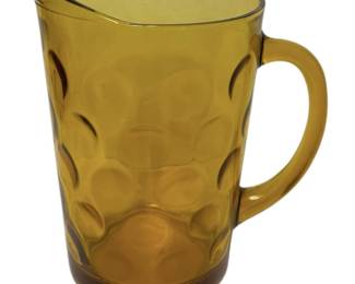Vintage Amber Glass Pitcher