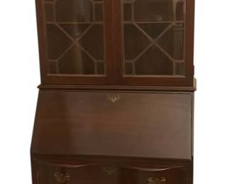 Very Vintage Dark Cherry Wood Secretary