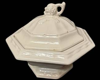 Vintage Red Cliff White Ironstone Server