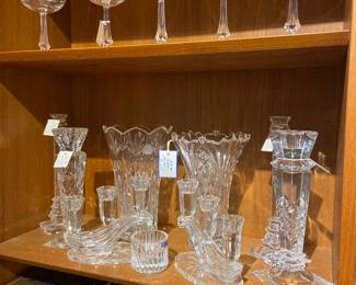 Vintage Crystal candel holders, vases