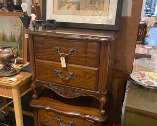 vintage wood nightstands