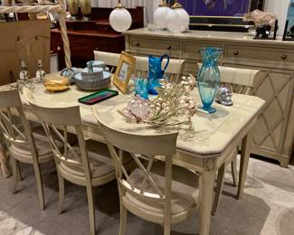 roche bobois buffet, table, chairs, hutch