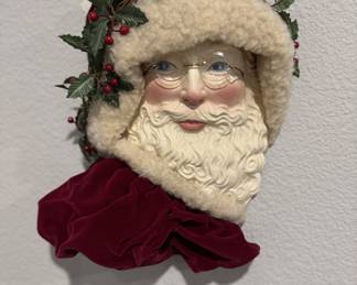 Ceramic Santa Face Wall Hanging