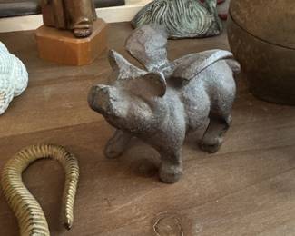 Cast Iron FLying Pig