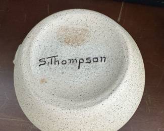 S Thompson on bottom of vase