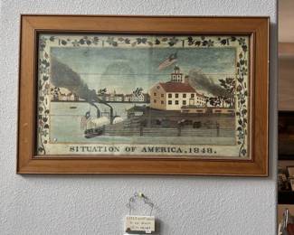 Situation of American 1848 FolkArt American History Wall Art